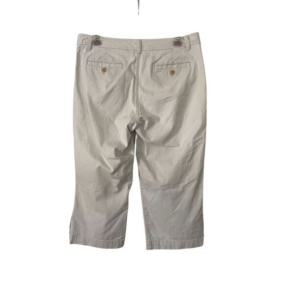 Dockers Capris Beige Casual Pants Flat Front Size 8 - Picture 2 of 11